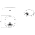 Cable grommet round DOCKER CIRCLE fi 60 – 2