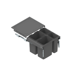 Drawer SEGREGO with containers for waste 600 mm L=480 mm GRAPHITE