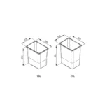 Bucket universal for containers PRAKTIKO AND JC 15 and 20 l – 2