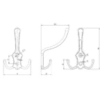 Furniture hanger triple Rivia L – 2