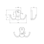Furniture hanger double Rivia M – 2