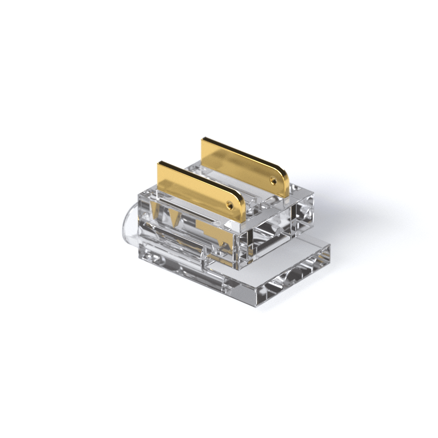 LUMINO Connector clamp-on, Strip 8/10mm- otwory for Cable 2×0,35