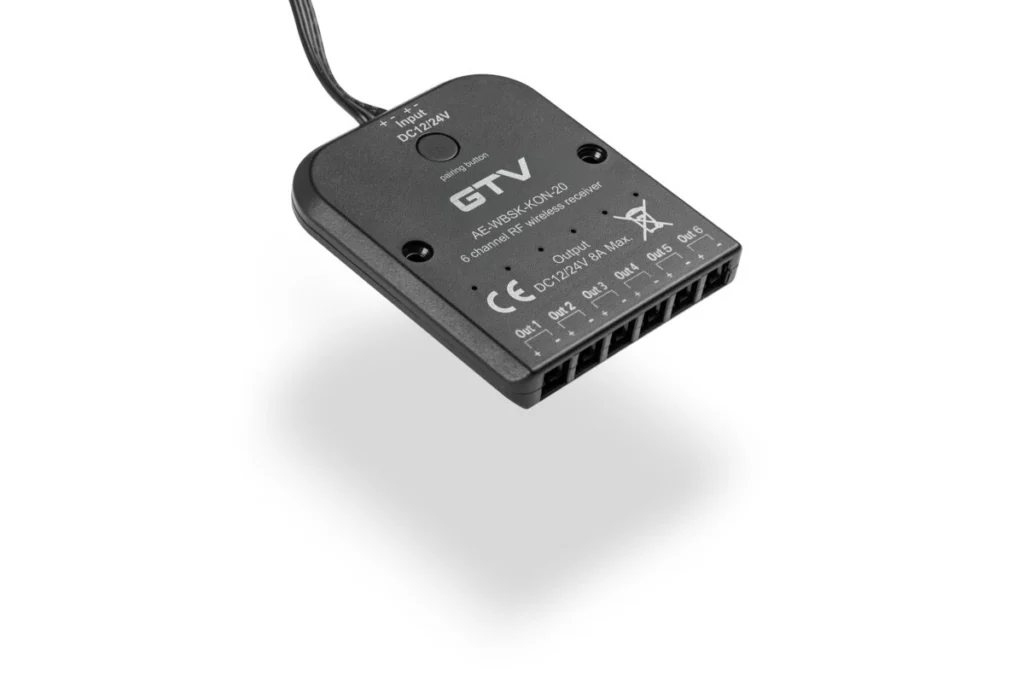 Signal receiver for SKY system, 8A, 12V/96W,24V/192W, 1m cable with mini amp