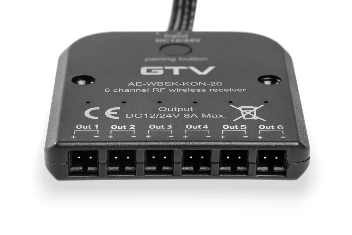 Signal receiver for SKY system, 8A, 12V/96W,24V/192W, 1m cable with mini amp