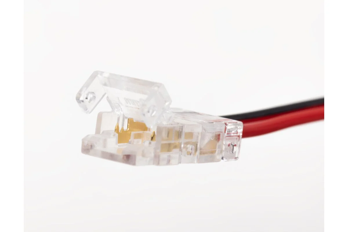 Transparent connectors for COB LED strips with cable 2 m
