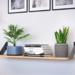 Hyllytuki FLAT, 20×20 cm, mattamusta – 3