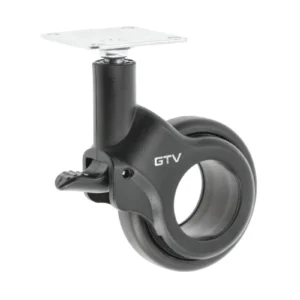 Furniture roller GTV STRADA, 60 mm (H 92.5 mm), plastic + steel, black