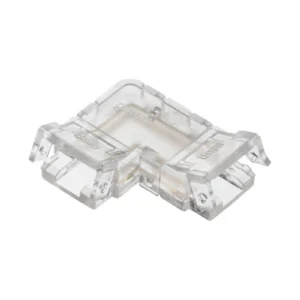 Transparent corner connector for COB LED strips