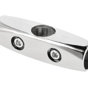 Double-arm straight connector for 25 mm pipe, quality chrome