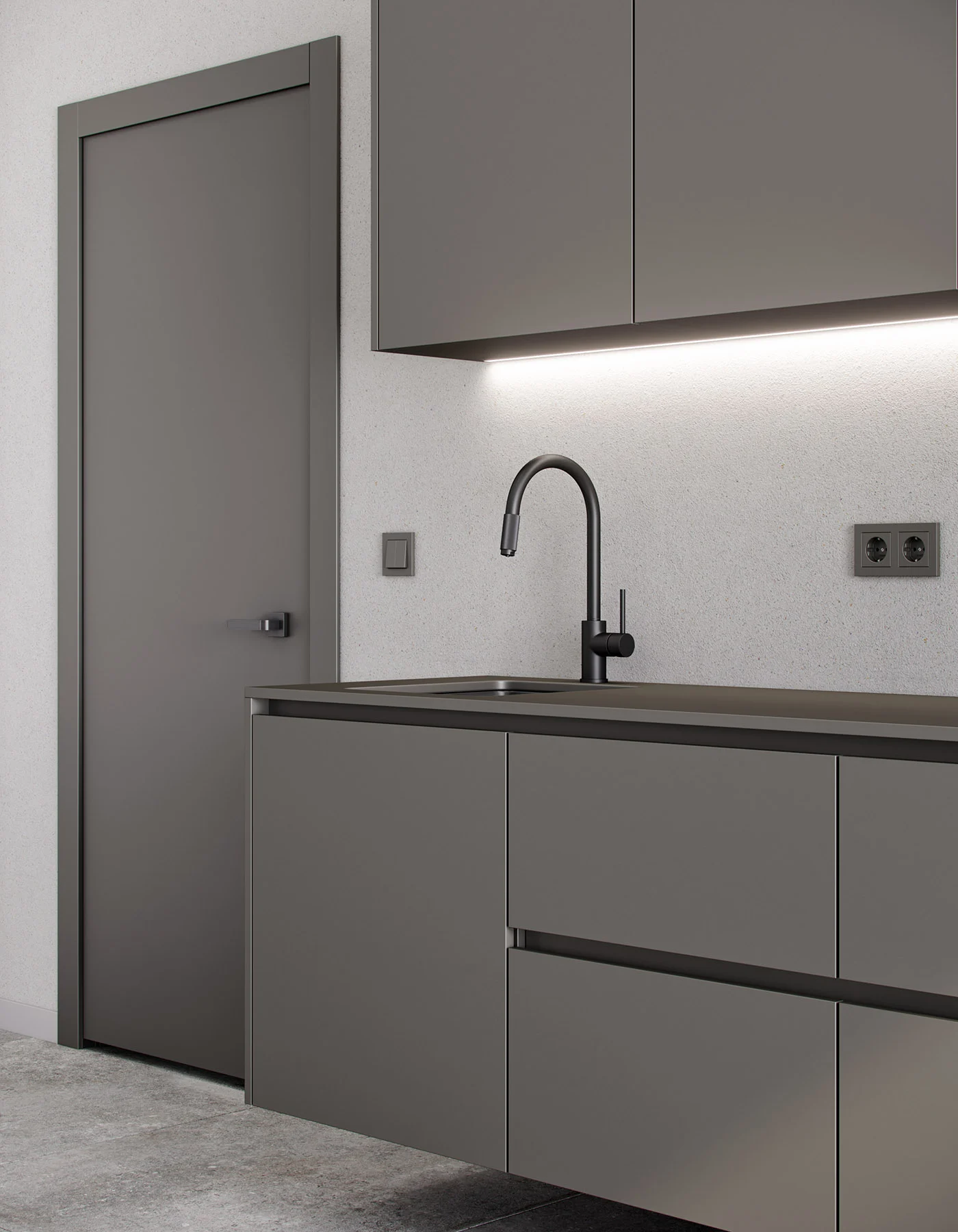 Kronospan 0162 PE Graphite Grey Laminated Chipboard 2800 × 2070 mm