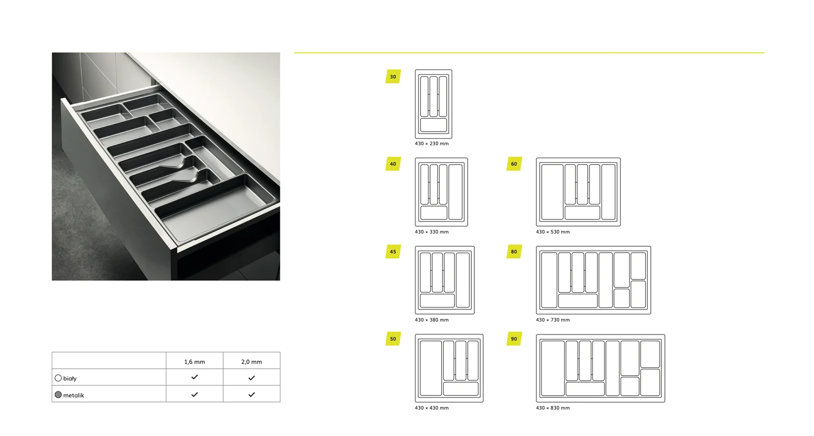 Cutlery Drawer Insert STANDARD