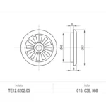 Round Cabinet Ventilation Grille – 40 mm – 7