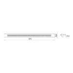 Aluminium ventilation grille 23.5 × 375 mm, REJS – 3