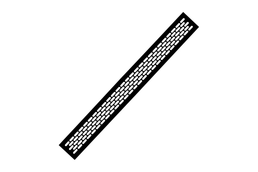 Aluminium ventilation grille 60 × 484 mm, REJS