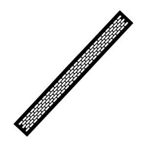 Aluminium ventilation grille 60 × 484 mm, REJS
