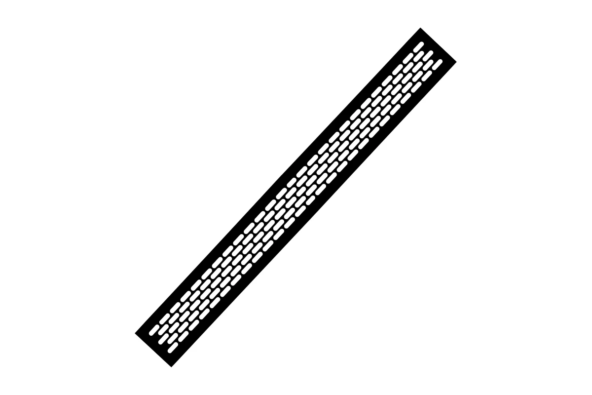 Aluminium ventilation grille 60 × 484 mm, REJS